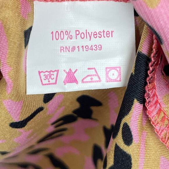 Julie Brown NYC Button Up Hidden Placket Shirt Size 5 Reptile Pink Black - Picture 9 of 9